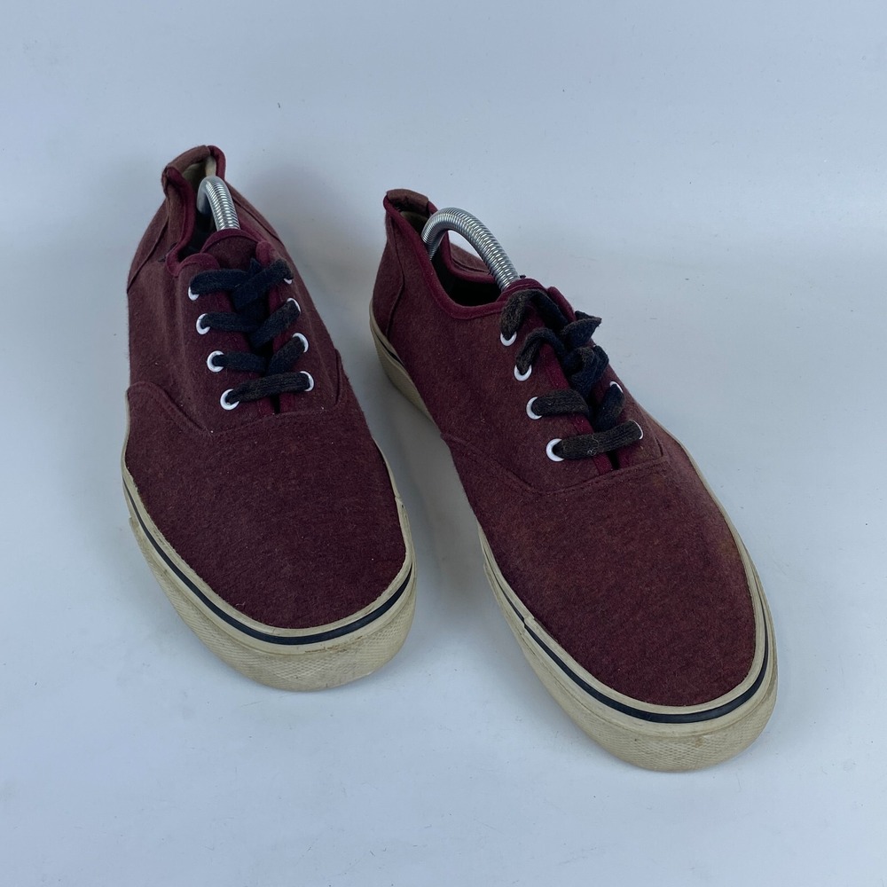 H&M Comfort Sneakers Mens Size 44‎ EU Burgundy Fabric Upper Low Top Lace Up